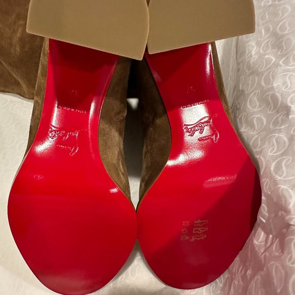 Christian Louboutin STRETCHADOXA BOTTA ALTA 70 Suede Over Knee Tall Boots - Picture 14 of 16